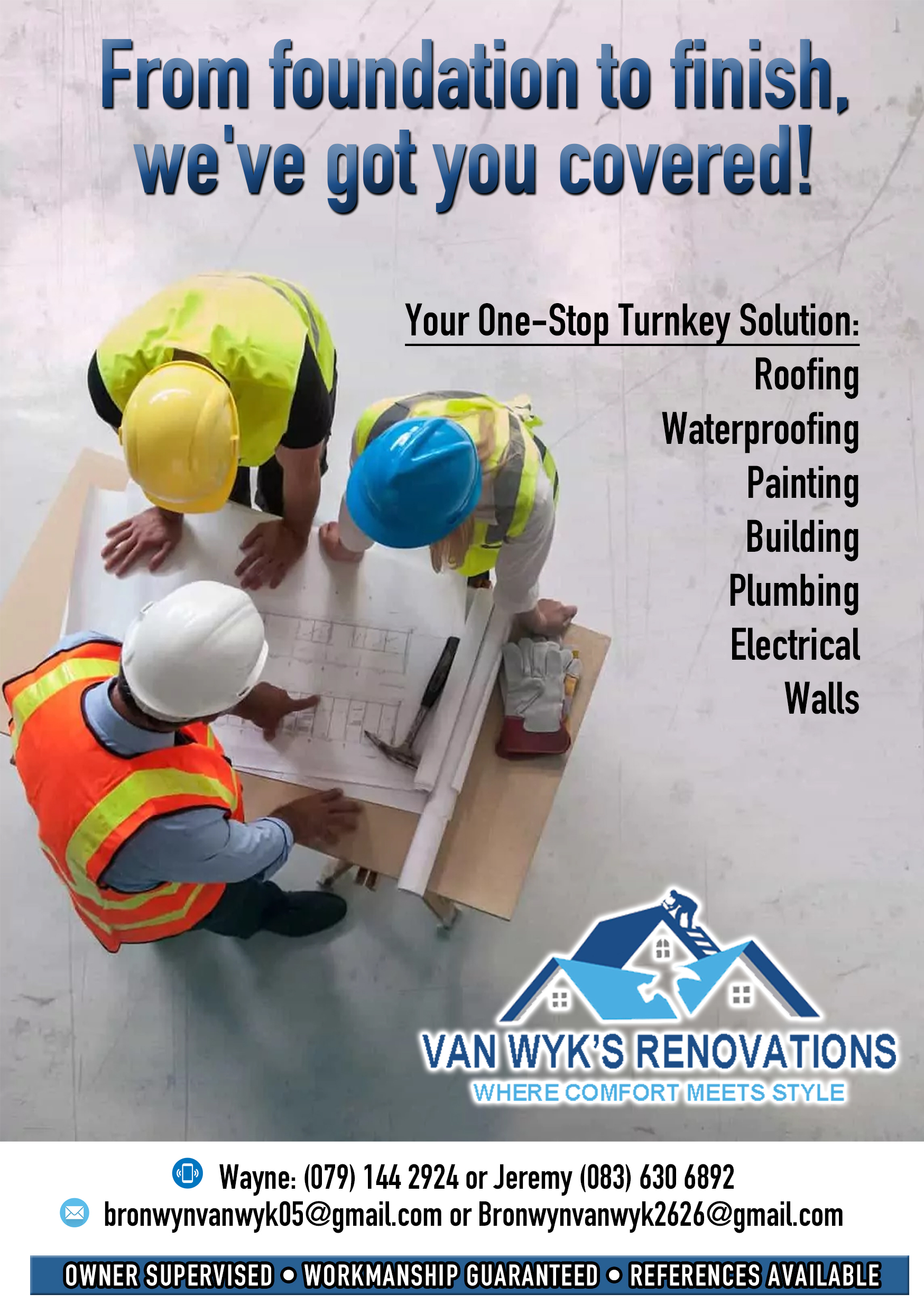 Van Wyks Renovations Full Page End APRIL 2025